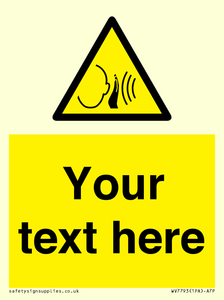 Custom warning sudden loud noise